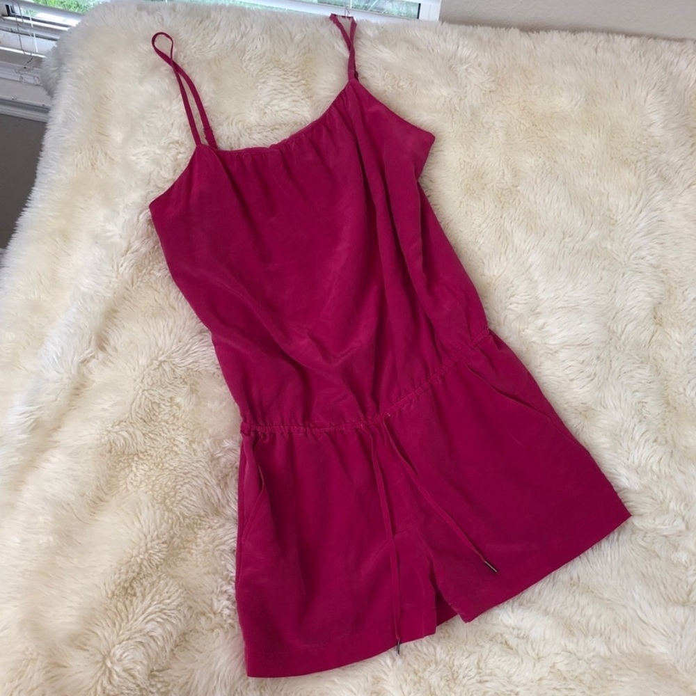 Joie ‘Ilona’ Silk Romper Pink NWOT